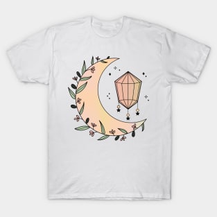 Crystal Floral Moon Sunset T-Shirt